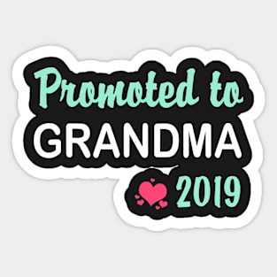 Promoted to Grandma 2019 Shirt - Grandmother Shirt Sticker